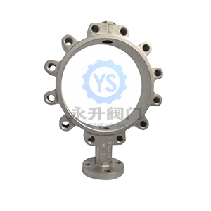 Industrial stainless steel butterfly valve CF8M body with PTFE seat