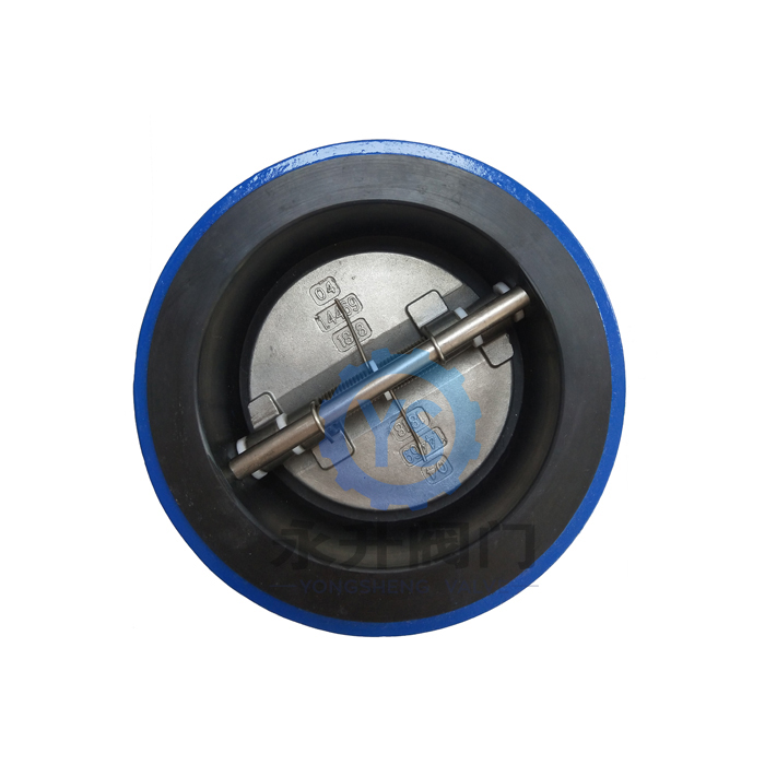 Compact non return dual disc check valve body